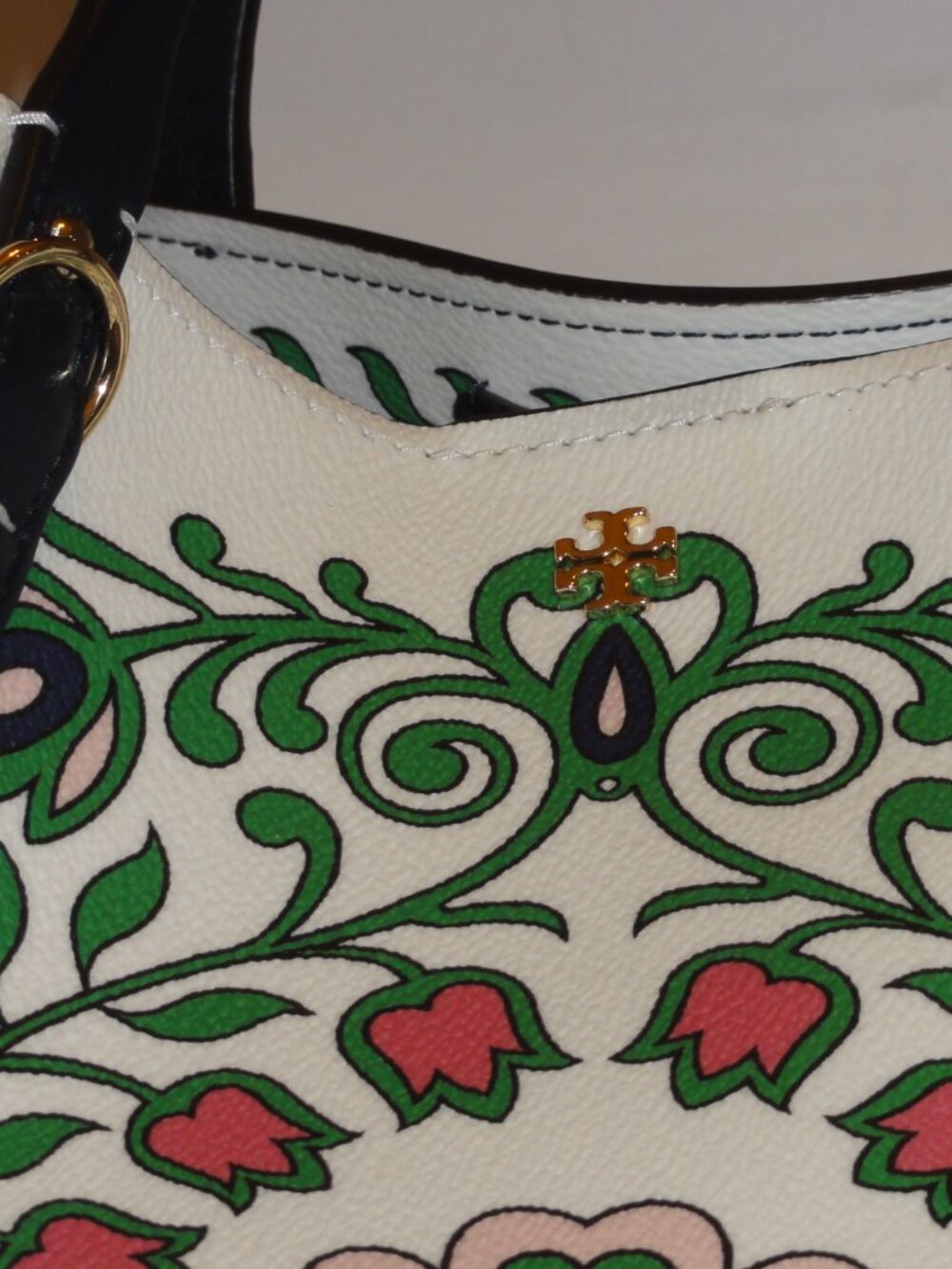 Tory Burch Kerrington Square Large Tote "Hicks Garden" EXCELLENT CONDITION! - Picture 6 of 11